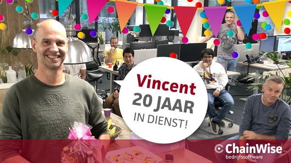 Vincent 20 jaar bij ChainWise! 🎉