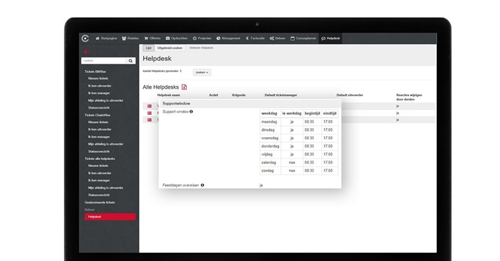 Helpdesk uitbreidingen
